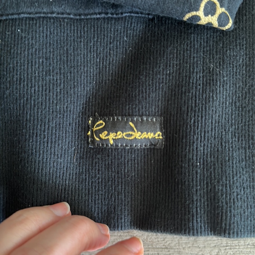 Pepe Jeans London sweatshirt with hood Black/Gold - Picture 6 of 9